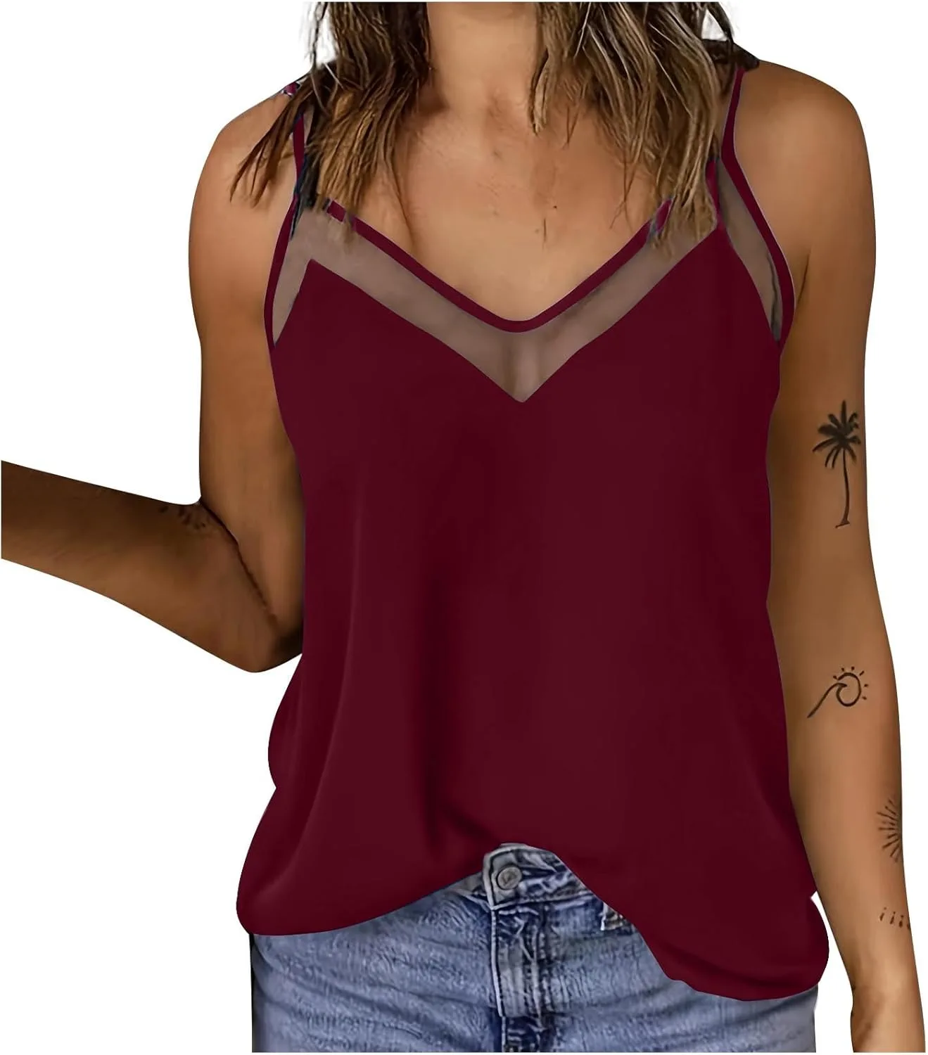 Мягкая шелковая майка для женщин с V-образным вырезом и сетчатыми вставками Akklian
Мягкая шелковая майка для женщин с V-образным вырезом и сетчатыми вставками Akklian