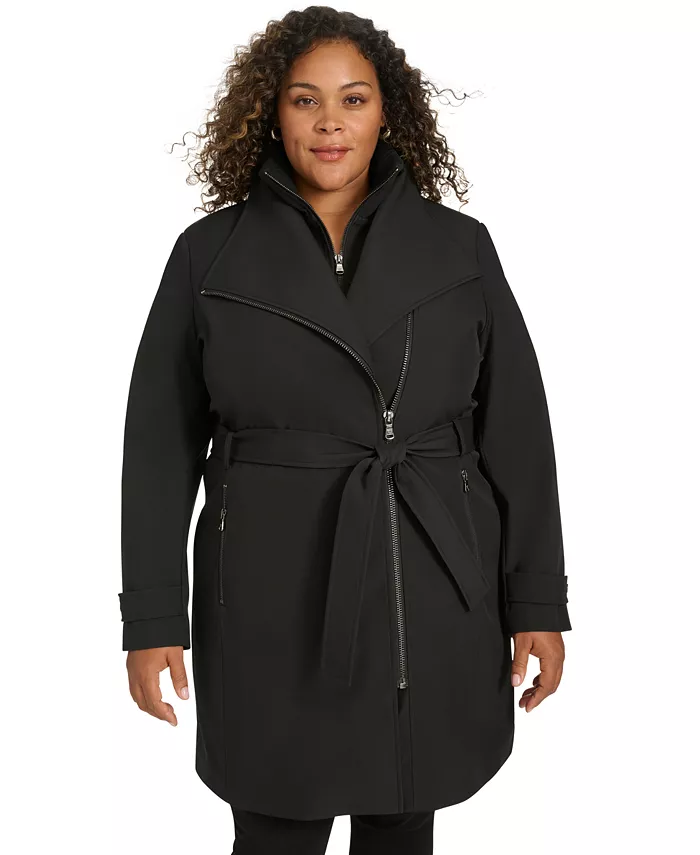 Пальто-халат больших размеров с поясом и длинными рукавами Calvin Klein, черный
Пальто-халат больших размеров с поясом и длинными рукавами Calvin Klein, черный