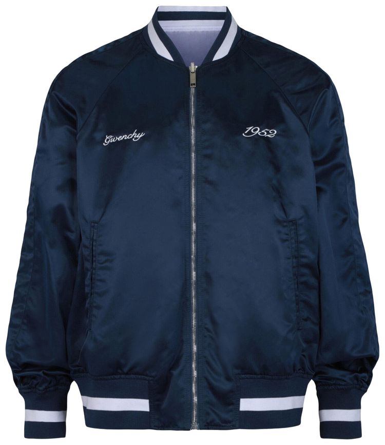 Двусторонняя вышитая куртка-бомбер Givenchy, темно-синяя
Двусторонняя вышитая куртка-бомбер Givenchy, темно-синяя
