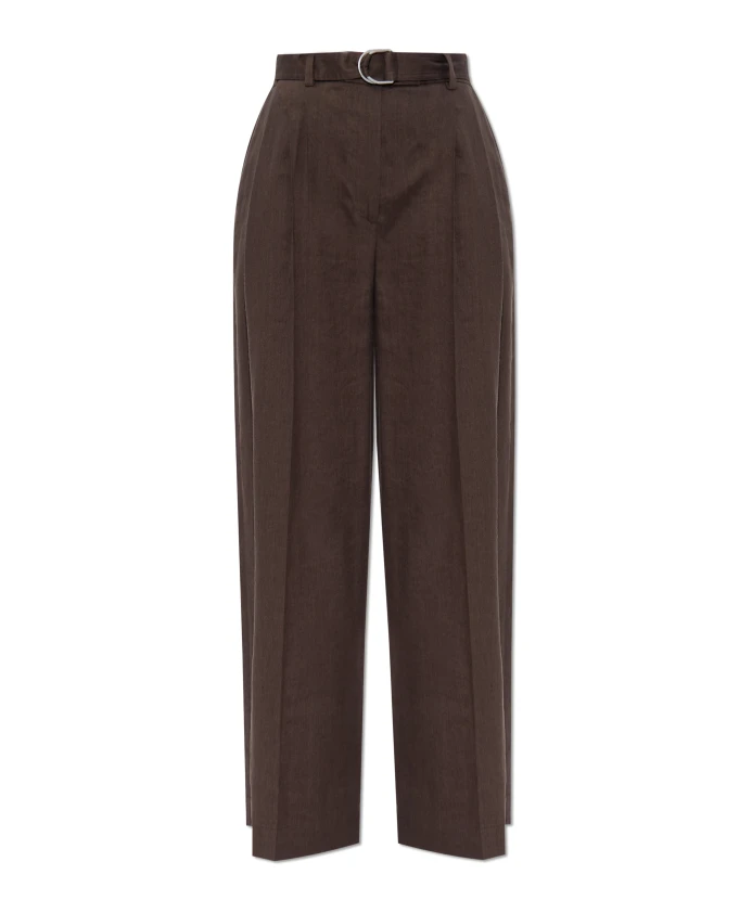 Широкие брюки со складками Helmut Lang, коричневый
Широкие брюки со складками Helmut Lang, коричневый