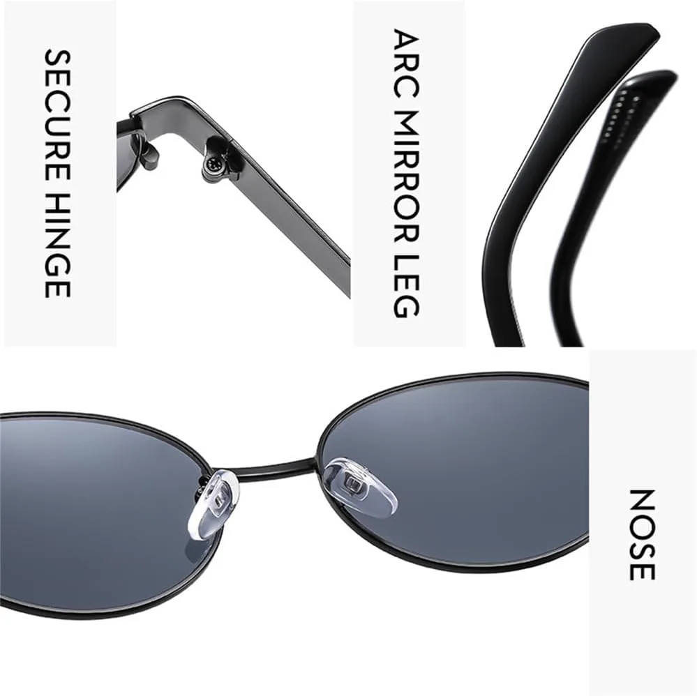 Солнцезащитные очки в стиле ретро-панк овальной формы для женщин и мужчин, винтажные, в маленькой металлической оправе, с защитой от УФ-излучения UV400 VFDHN, 4
Солнцезащитные очки в стиле ретро-панк овальной формы для женщин и мужчин, винтажные, в маленькой металлической оправе, с защитой от УФ-излучения UV400 VFDHN, 4