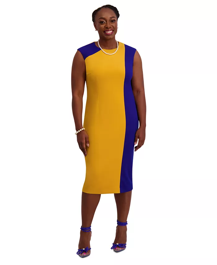 Женское платье с каплевидными рукавами и цветными блоками, обычные и плюс размеры Kasper, золотой
Женское платье с каплевидными рукавами и цветными блоками, обычные и плюс размеры Kasper, золотой