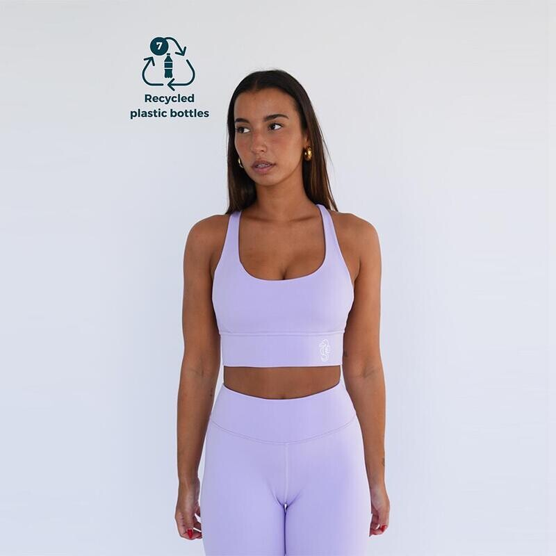 Экологичный спортивный топ для фитнеса из полиэстера для женщин Fitplanet Seahorse сиреневый
Экологичный спортивный топ для фитнеса из полиэстера для женщин Fitplanet Seahorse сиреневый