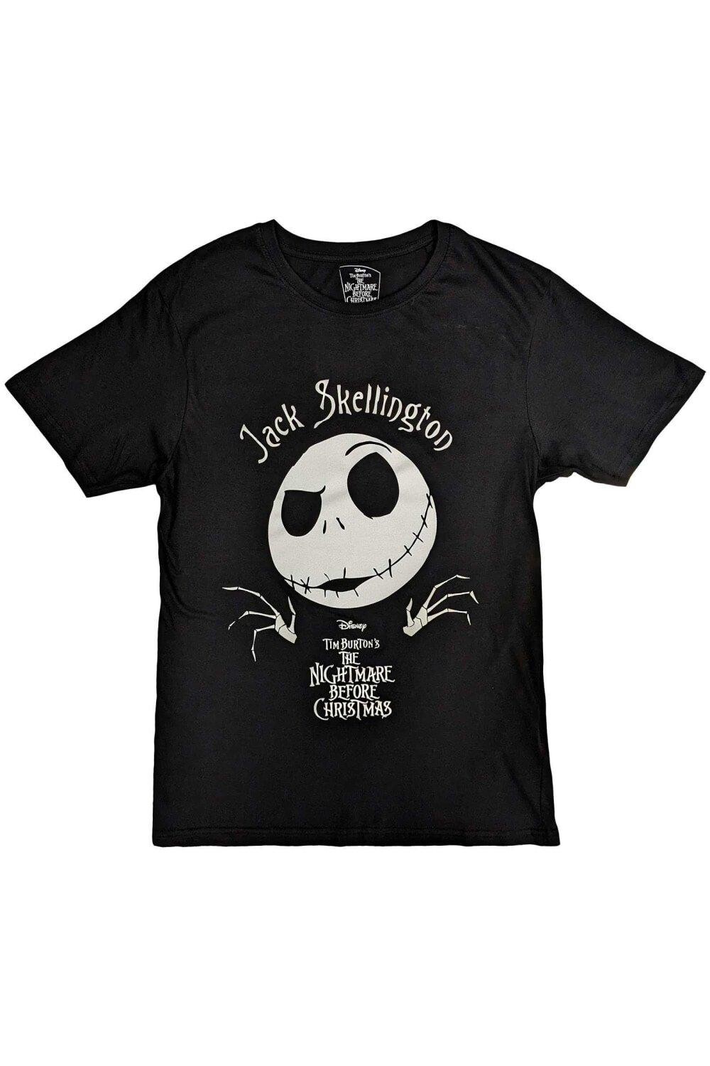 Хлопковая футболка с декором Jack Skellington Head Nightmare Before Christmas, черный
Хлопковая футболка с декором Jack Skellington Head Nightmare Before Christmas, черный