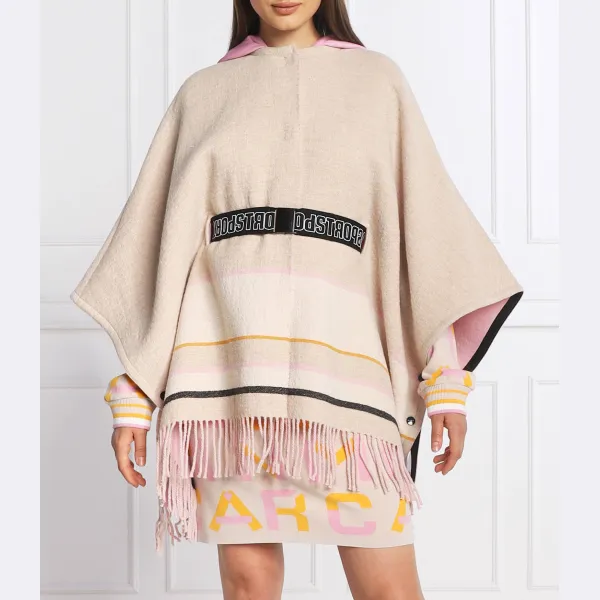 Шерстяное пончо свободного кроя Marc Cain, розовый
Шерстяное пончо свободного кроя Marc Cain, розовый