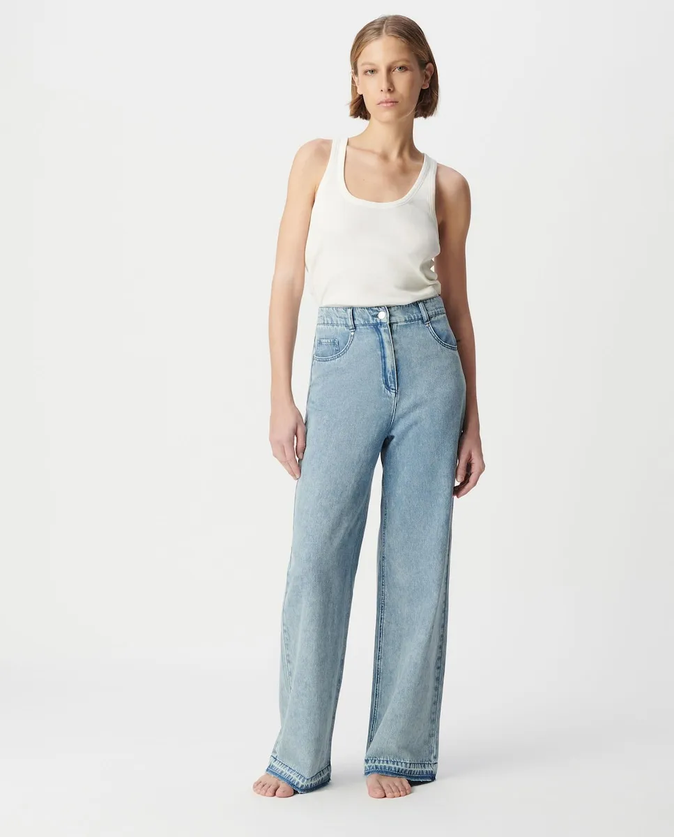 Женские широкие джинсы с завышенной талией и необработанным низом IKKS, светло-голубой
Женские широкие джинсы с завышенной талией и необработанным низом IKKS, светло-голубой