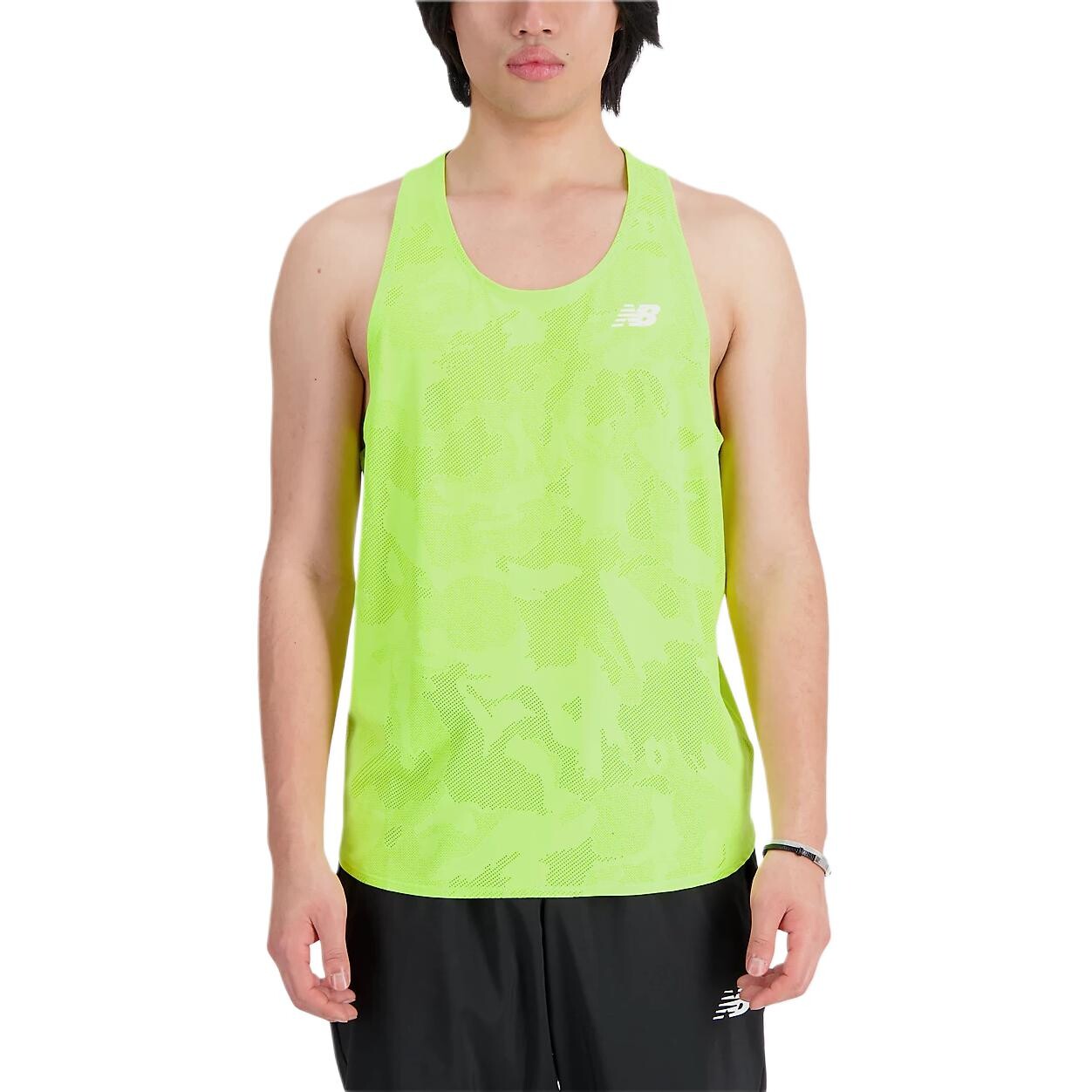 Майка мужская неоново-зеленый New Balance, зеленый 
Майка мужская неоново-зеленый New Balance, зеленый