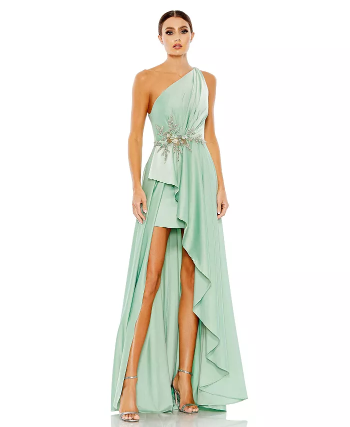 Женское асимметричное платье с одним плечом и декоративными элементами Mac Duggal, зеленый
Женское асимметричное платье с одним плечом и декоративными элементами Mac Duggal, зеленый