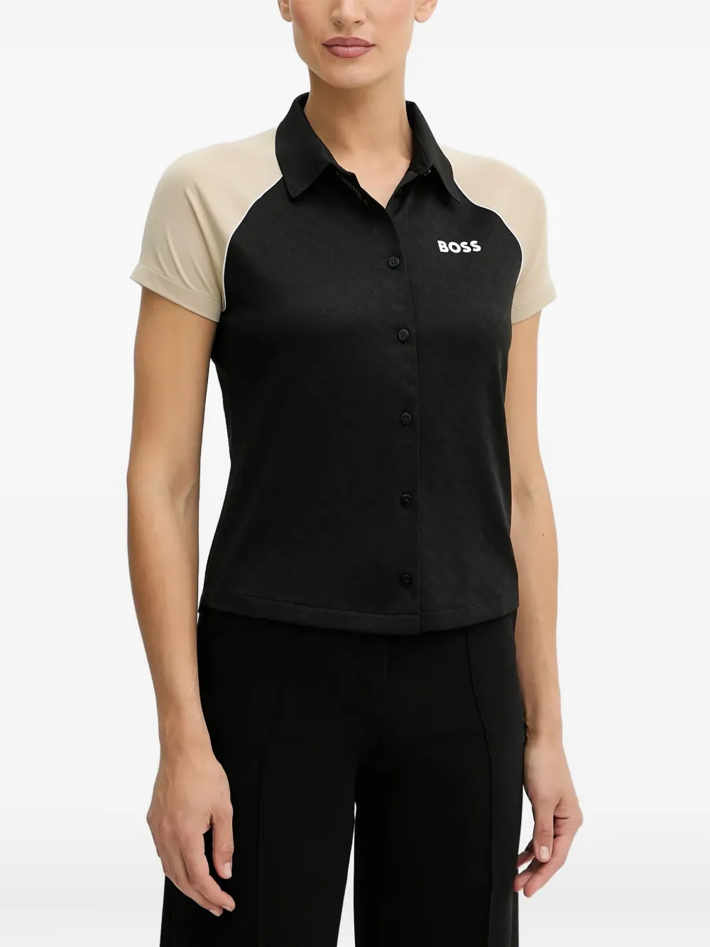 Рубашкав стиле колор-блок с короткими рукавами BOSS, черный
Рубашкав стиле колор-блок с короткими рукавами BOSS, черный