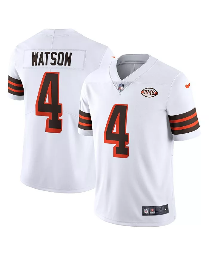 Мужская футболка Cleveland Browns 2021 Alternate Vapor Limited цвета белого, модель Deshaun Watson Nike
Мужская футболка Cleveland Browns 2021 Alternate Vapor Limited цвета белого, модель Deshaun Watson Nike
