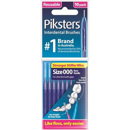 Щетки Piksters 0.55mm Size 000 Navy Blue - Pack of 10
Щетки Piksters 0.55mm Size 000 Navy Blue - Pack of 10