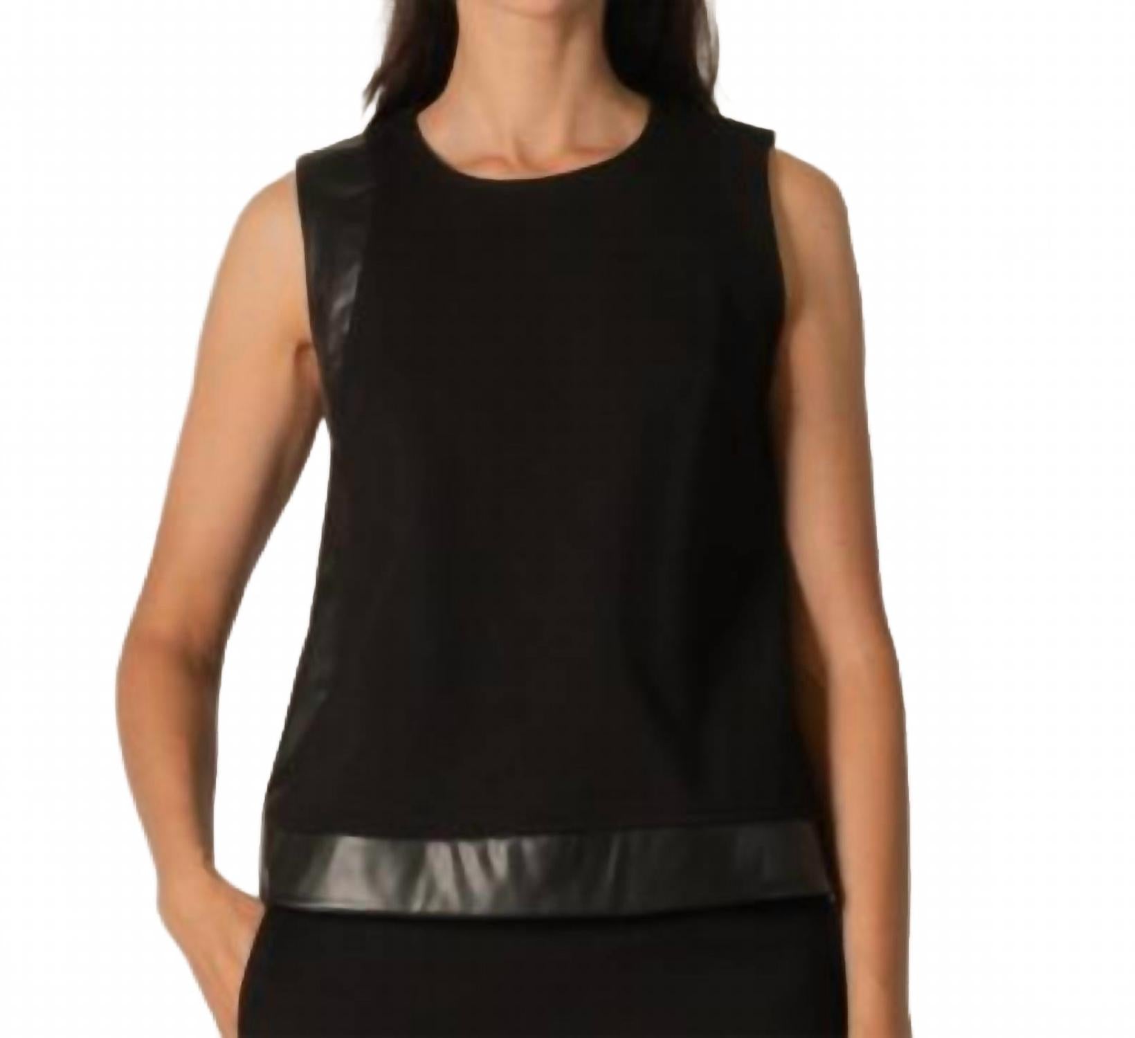 Черный топ без рукавов из искусственной кожи Contrast Before You Collection
Черный топ без рукавов из искусственной кожи Contrast Before You Collection