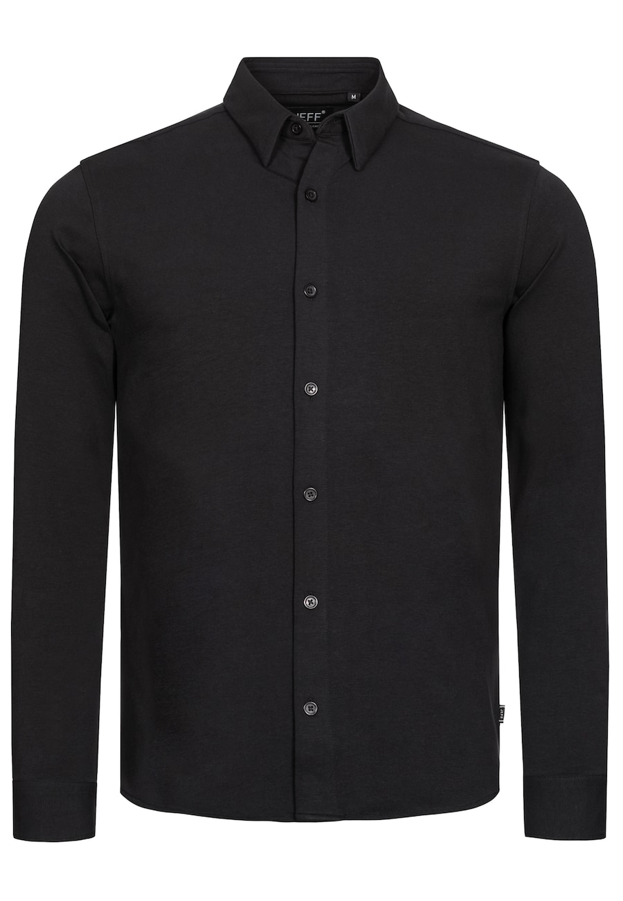 Рубашка Slim Fit на пуговицах JEFF Theodore, черный
Рубашка Slim Fit на пуговицах JEFF Theodore, черный