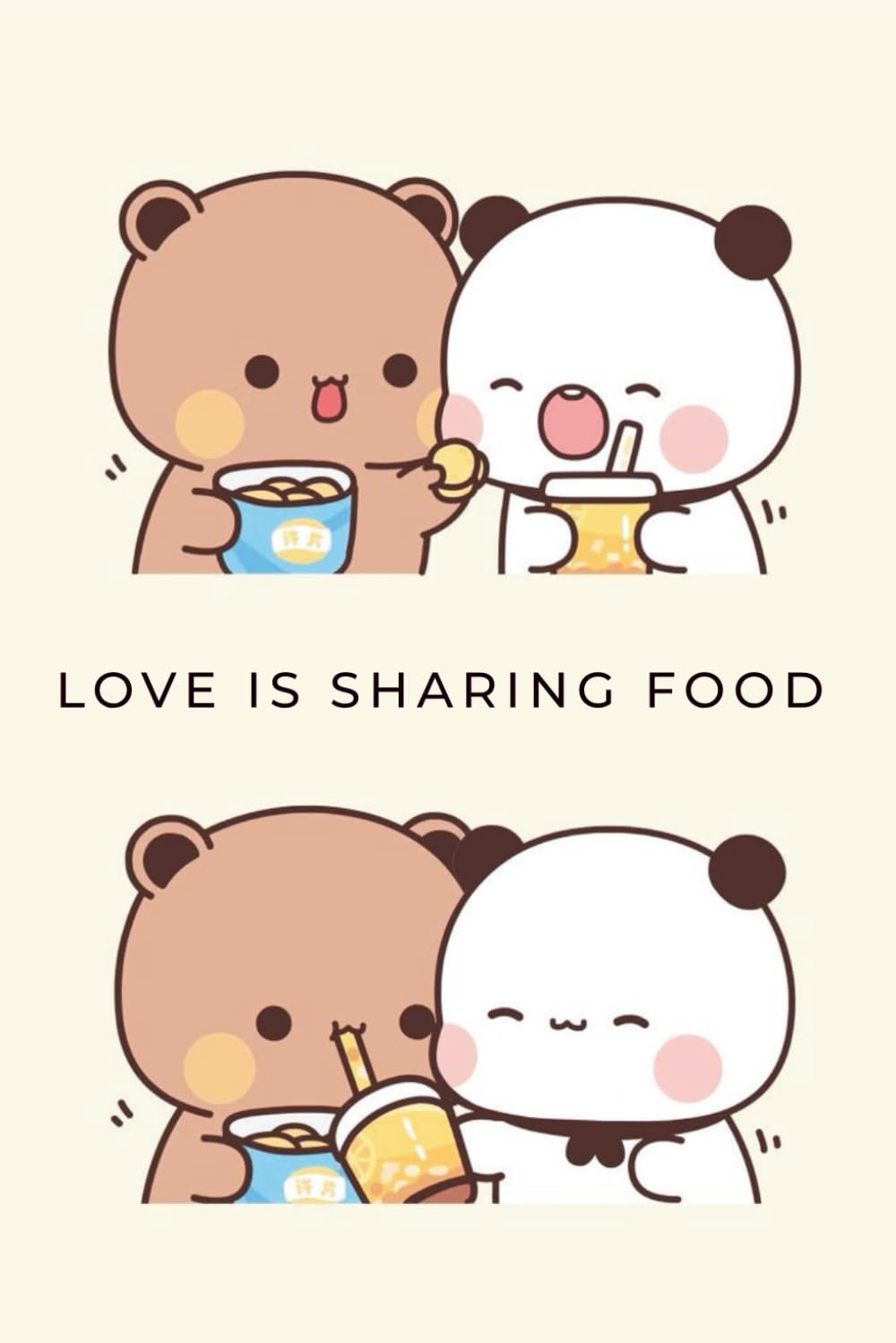 Bubu and Dudu Love Is Sharing Food Notebook: Cute Bear Couple Journal
Bubu and Dudu Love Is Sharing Food Notebook: Cute Bear Couple Journal
