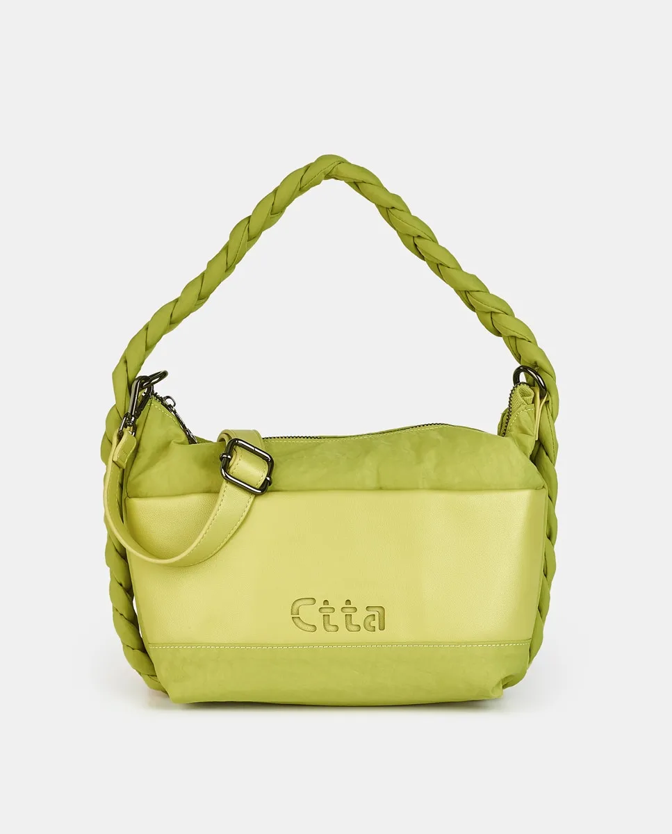 Сумка-хобо с логотипом Caminatta, зеленый 
Сумка-хобо с логотипом Caminatta, зеленый