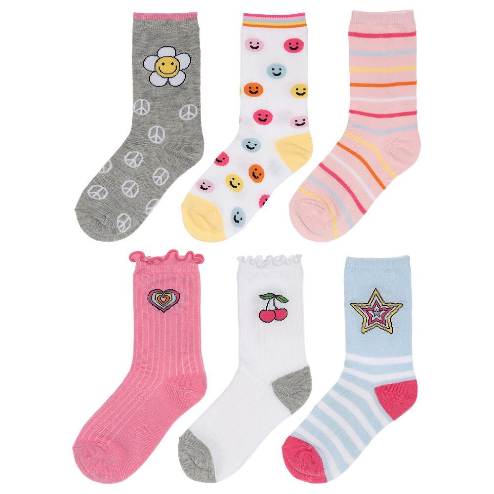 Девочки 4–12 лет SO, 6 пар носков с узором, цвет Smiley
Девочки 4–12 лет SO, 6 пар носков с узором, цвет Smiley