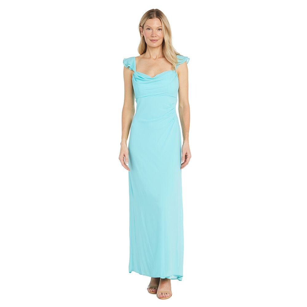 Женское шифоновое многослойное платье макси с рюшами и рукавами R&M Richards, цвет Aqua
Женское шифоновое многослойное платье макси с рюшами и рукавами R&M Richards, цвет Aqua