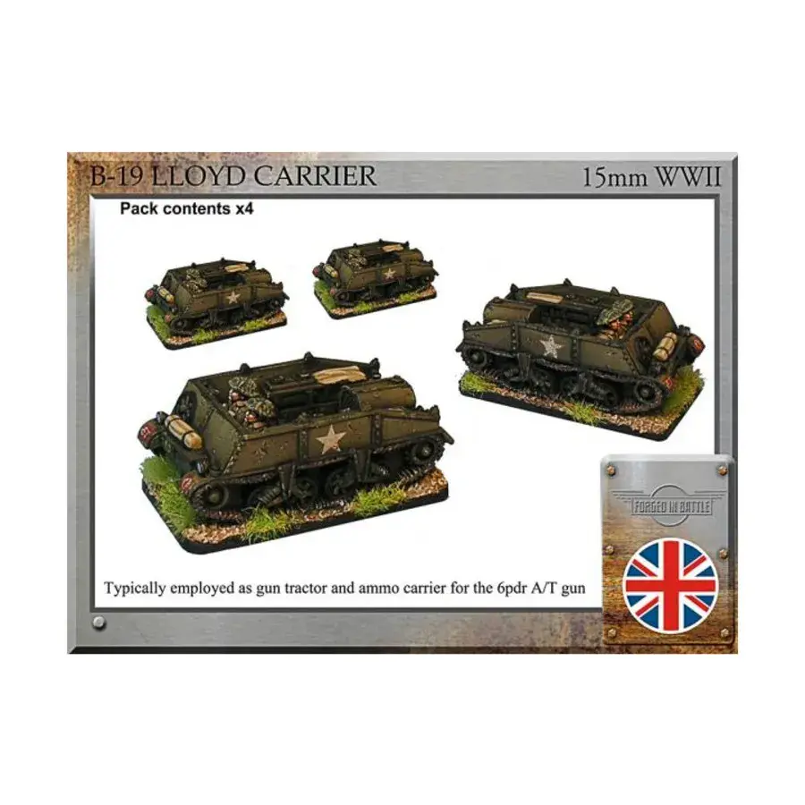 Ллойд Кэрриер, WWII Miniatures - British Vehicles (15mm)
Ллойд Кэрриер, WWII Miniatures - British Vehicles (15mm)