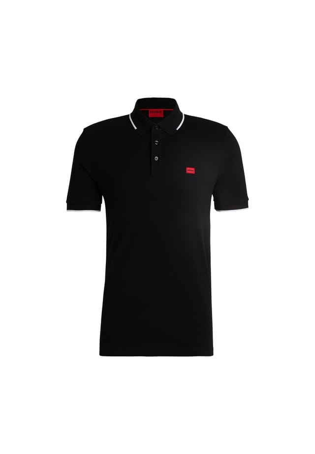 Рубашка поло с контрастными полосками - deresino232 пике хлопок однотонный Hugo, черный
Рубашка поло с контрастными полосками - deresino232 пике хлопок однотонный Hugo, черный