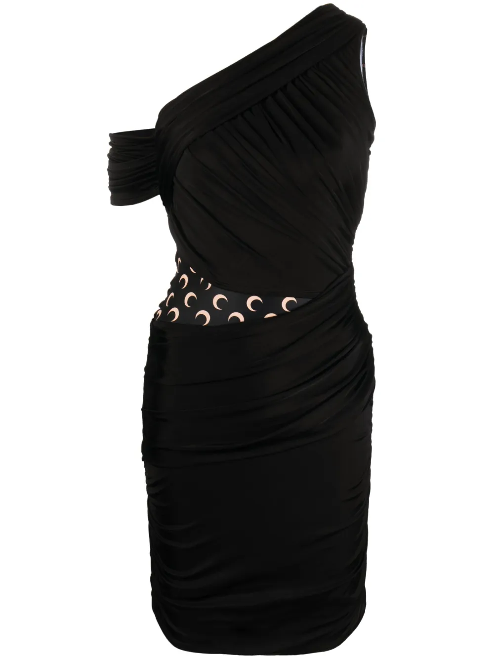 Драпированное платье на одно плечо Marine Serre, черный
Драпированное платье на одно плечо Marine Serre, черный