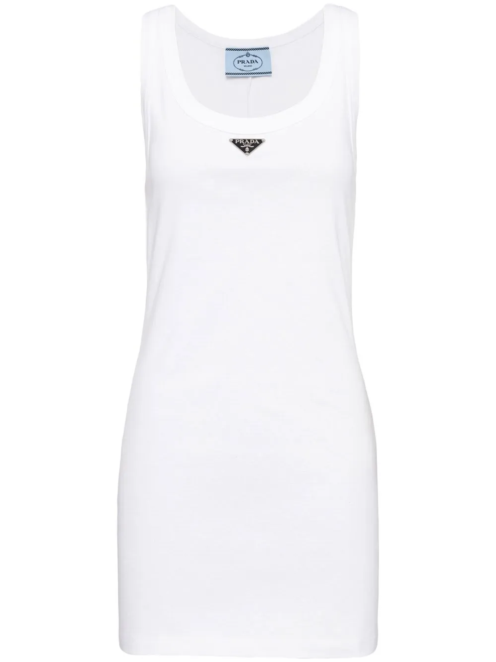 Платье мини в рубчик с логотипом Prada, белый
Платье мини в рубчик с логотипом Prada, белый