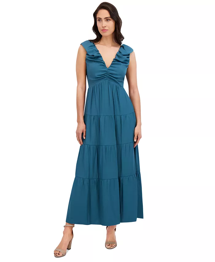 Женское платье макси с V-образным вырезом и ярусами Siena, синий
Женское платье макси с V-образным вырезом и ярусами Siena, синий