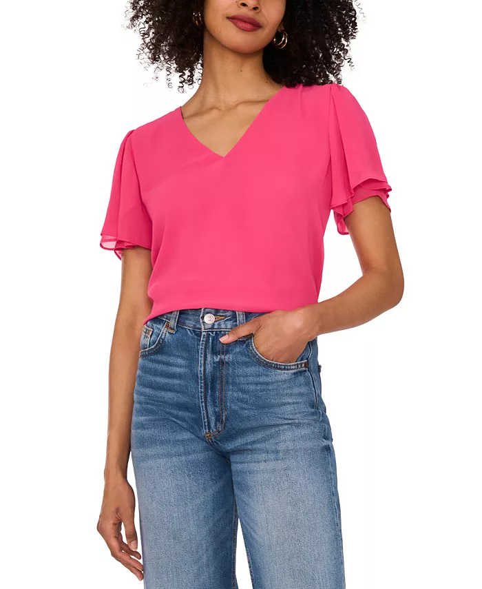 Женская блузка с V-образным вырезом и рукавом тюльпан Vince Camuto, красный
Женская блузка с V-образным вырезом и рукавом тюльпан Vince Camuto, красный