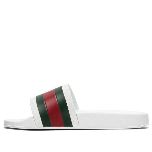 Тапочки pursuit '72 rubber slide 'white' Gucci, белый 
Тапочки pursuit '72 rubber slide 'white' Gucci, белый