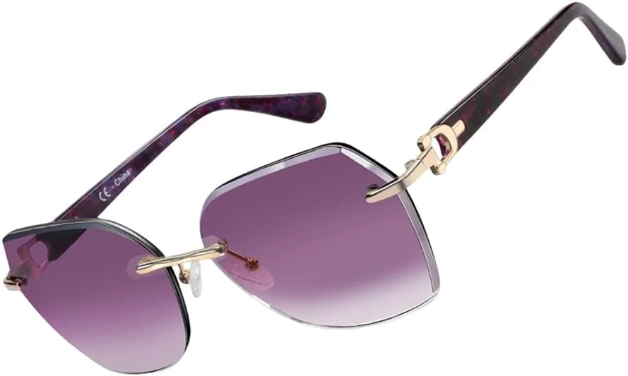 Модные женские солнцезащитные очки без оправы с геометрическим узором, градиентными линзами с алмазной огранкой и защитой от УФ-излучения MTZJH, One Color
Модные женские солнцезащитные очки без оправы с геометрическим узором, градиентными линзами с алмазной огранкой и защитой от УФ-излучения MTZJH, One Color