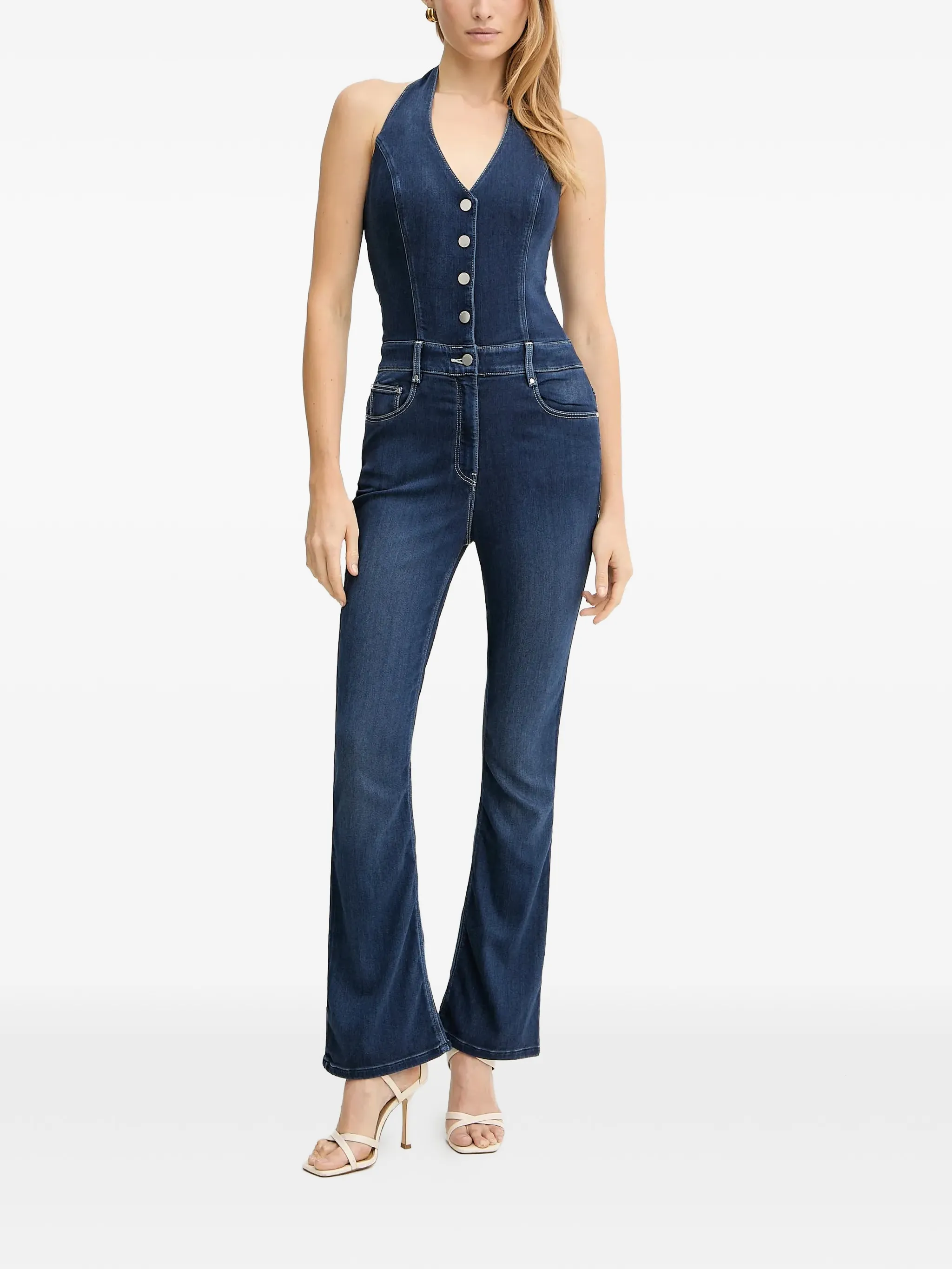 Комбинезон с воротником-стойкой Betsy button Guess Usa, синий
Комбинезон с воротником-стойкой Betsy button Guess Usa, синий