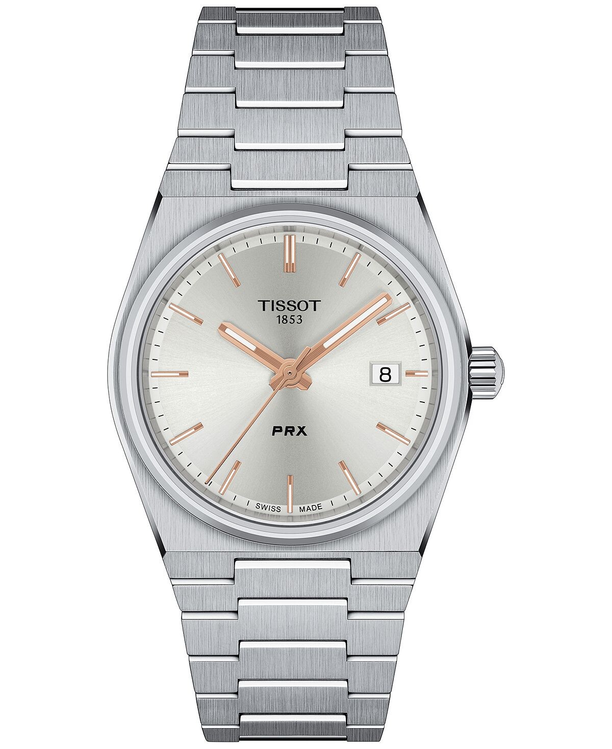 Часы-унисекс PRX с серебристым браслетом из нержавеющей стали, 35 мм Tissot, серебро
Часы-унисекс PRX с серебристым браслетом из нержавеющей стали, 35 мм Tissot, серебро