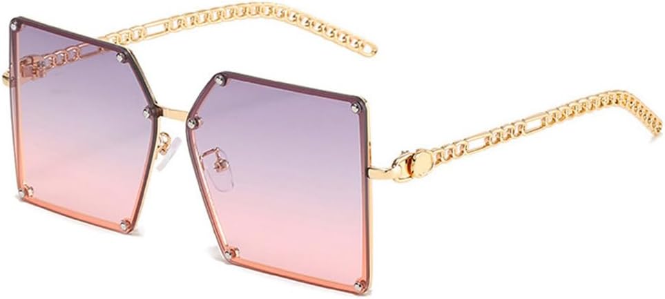 Женские солнцезащитные очки без оправы, стильные винтажные очки большого размера с градиентным переходом цвета, модные женские солнцезащитные очки KTUCN, Gold-graypink
Женские солнцезащитные очки без оправы, стильные винтажные очки большого размера с градиентным переходом цвета, модные женские солнцезащитные очки KTUCN, Gold-graypink