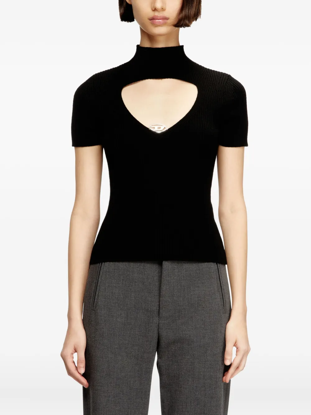 Футболка M-Olive с овальными вырезами и металлической фурнитурой Diesel, черный
Футболка M-Olive с овальными вырезами и металлической фурнитурой Diesel, черный