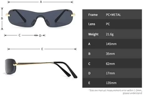2027 Женские цельные солнцезащитные очки без оправы с металлическим градиентом, панк-стиль, мужские очки для вождения, защита от УФ-излучения UV400 MTZJH, 5
2027 Женские цельные солнцезащитные очки без оправы с металлическим градиентом, панк-стиль, мужские очки для вождения, защита от УФ-излучения UV400 MTZJH, 5
