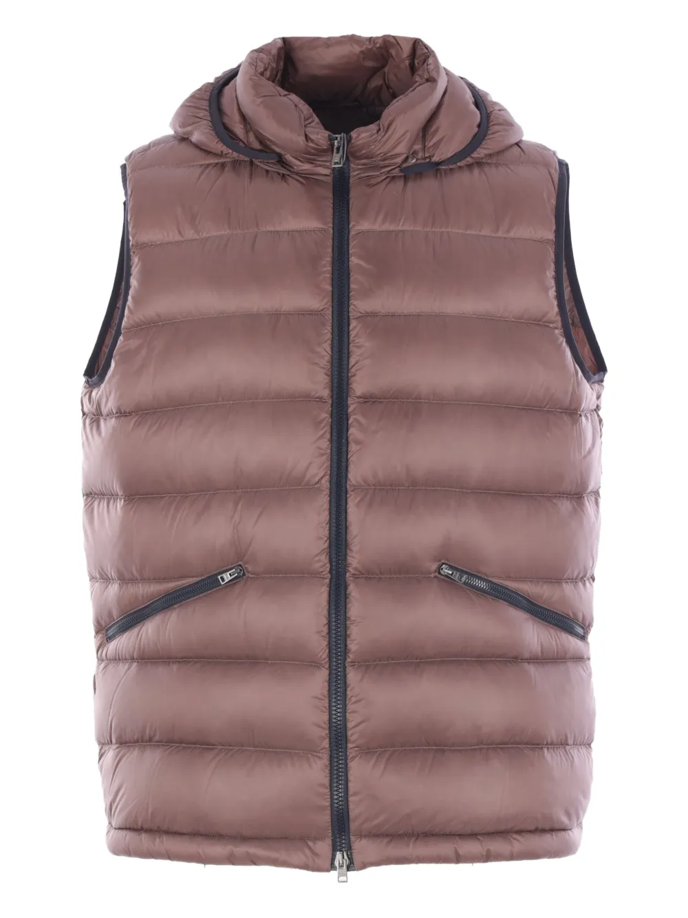 Стеганый жилет с капюшоном Herno, коричневый
Стеганый жилет с капюшоном Herno, коричневый