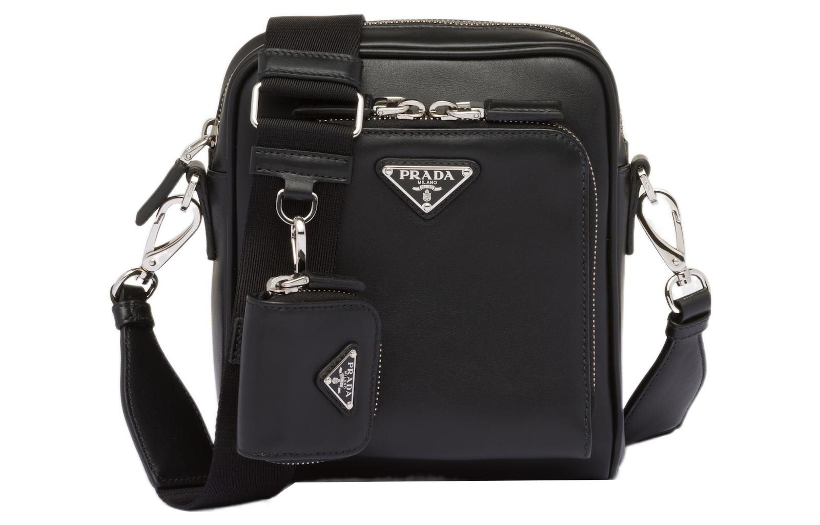 Кожаная сумка-кроссбоди, наплечная сумка мужская черная PRADA
Кожаная сумка-кроссбоди, наплечная сумка мужская черная PRADA