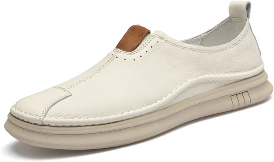 Мужские повседневные туфли из натуральной кожи, дышащие, сникерсы, лоферы без шнурков Abborora, бежевый
Мужские повседневные туфли из натуральной кожи, дышащие, сникерсы, лоферы без шнурков Abborora, бежевый