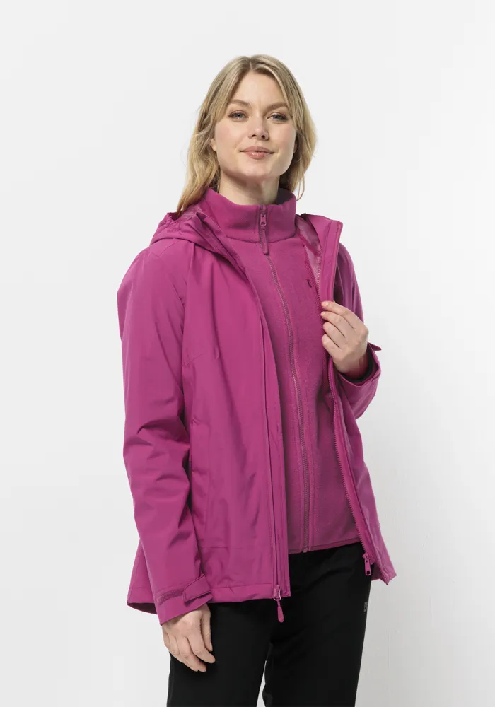 Функциональная куртка 3-в-1 Jack Wolfskin "MOONRISE 3IN1 JKT W" (2 шт.), с капюшоном, цвет New-Magenta
Функциональная куртка 3-в-1 Jack Wolfskin "MOONRISE 3IN1 JKT W" (2 шт.), с капюшоном, цвет New-Magenta