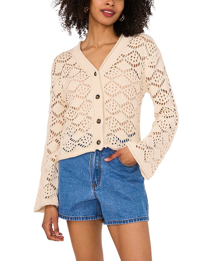 Кардиган с V-образным вырезом и длинными рукавами в технике пойнтель VINCE CAMUTO, коричневый/бежевый
Кардиган с V-образным вырезом и длинными рукавами в технике пойнтель VINCE CAMUTO, коричневый/бежевый