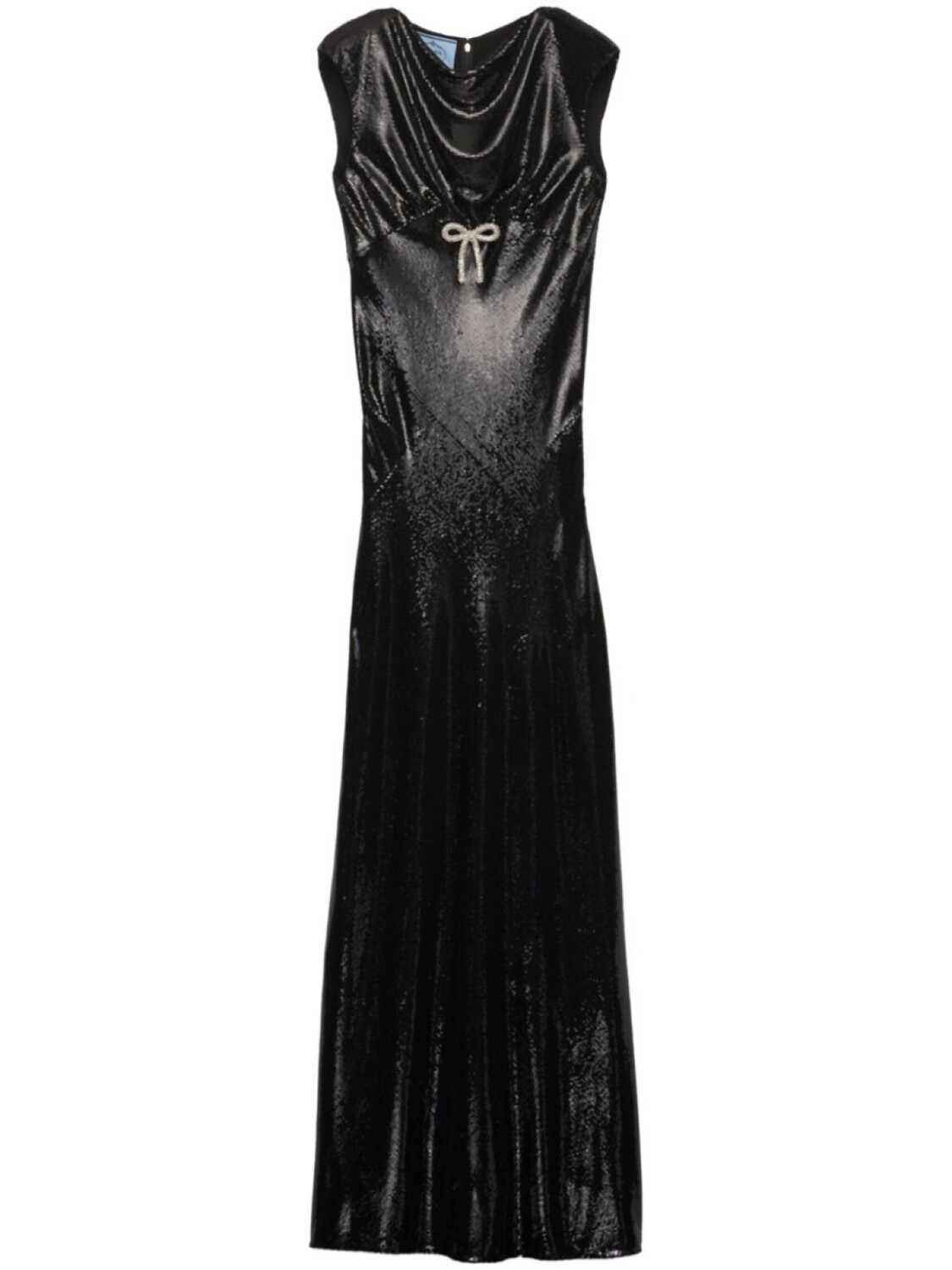 Длинное атласное платье с пайетками Prada, черный
Длинное атласное платье с пайетками Prada, черный