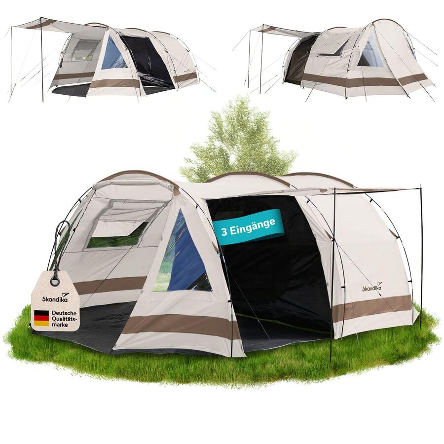 SKANDIKA Туннельная палатка Kambo 6 - высота 2 м - вместимость 6 человек - 3 входа
SKANDIKA Туннельная палатка Kambo 6 - высота 2 м - вместимость 6 человек - 3 входа