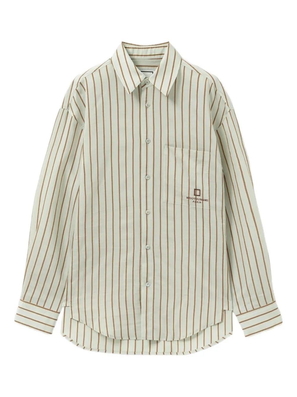 Рубашка с длинными рукавами и полосатым узором Wooyoungmi, зеленый
Рубашка с длинными рукавами и полосатым узором Wooyoungmi, зеленый