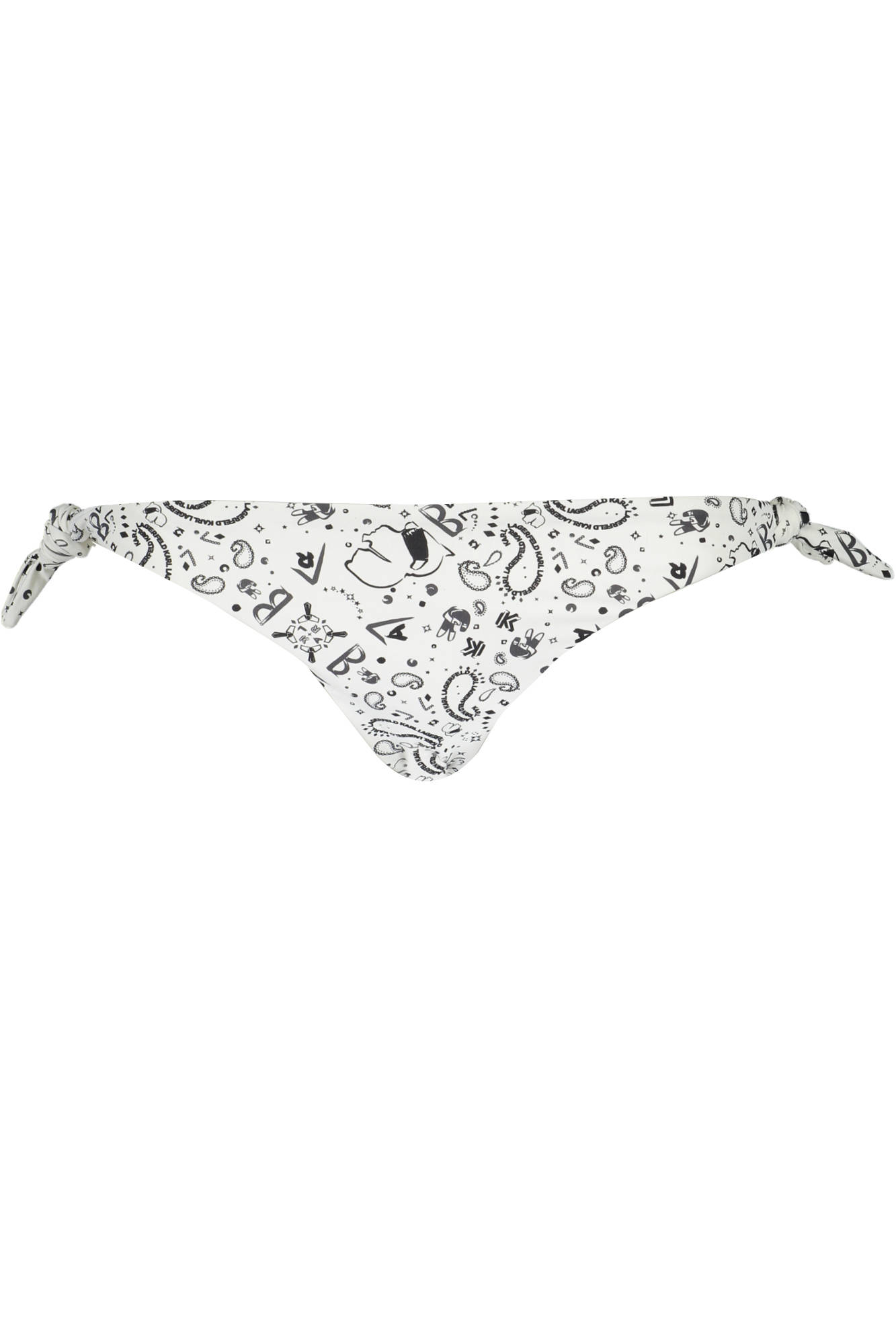 Плавки женские Karl Lagerfeld Beachwear пляжные с контрастным принтом и с завязками, белый
Плавки женские Karl Lagerfeld Beachwear пляжные с контрастным принтом и с завязками, белый