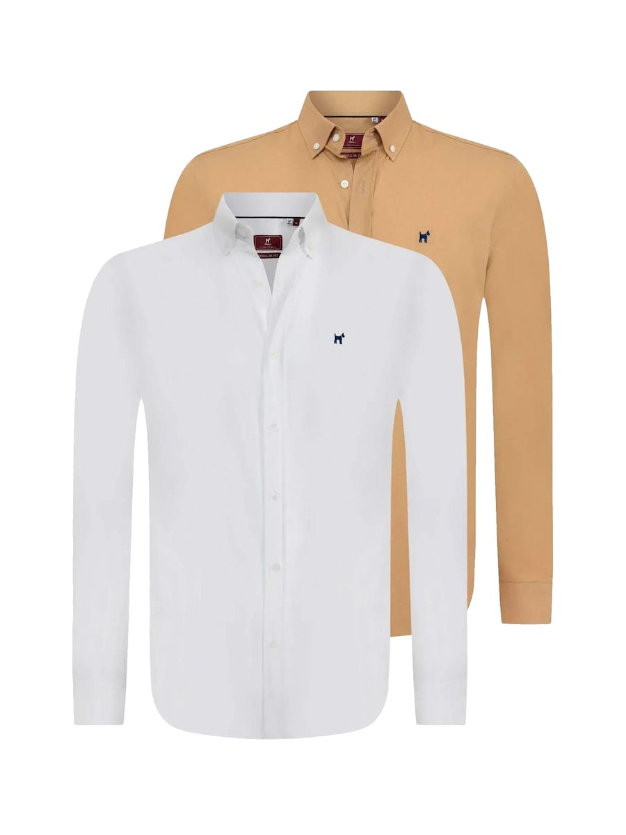 Рубашка на пуговицах классического кроя Williot, песочный/белый
Рубашка на пуговицах классического кроя Williot, песочный/белый