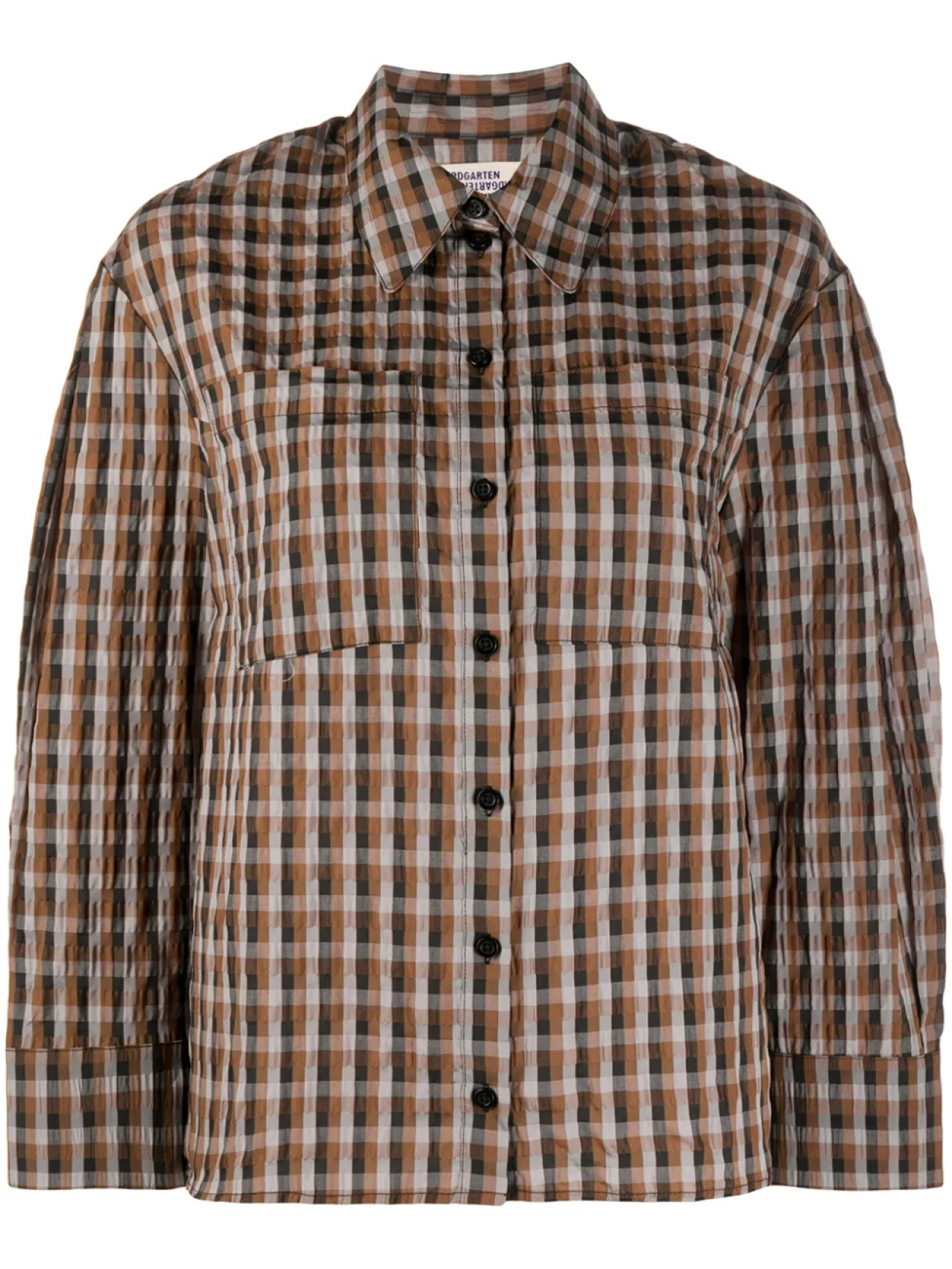 Baum Und Pferdgarten рубашка в клетку гингем с пышными рукавами, коричневый
Baum Und Pferdgarten рубашка в клетку гингем с пышными рукавами, коричневый