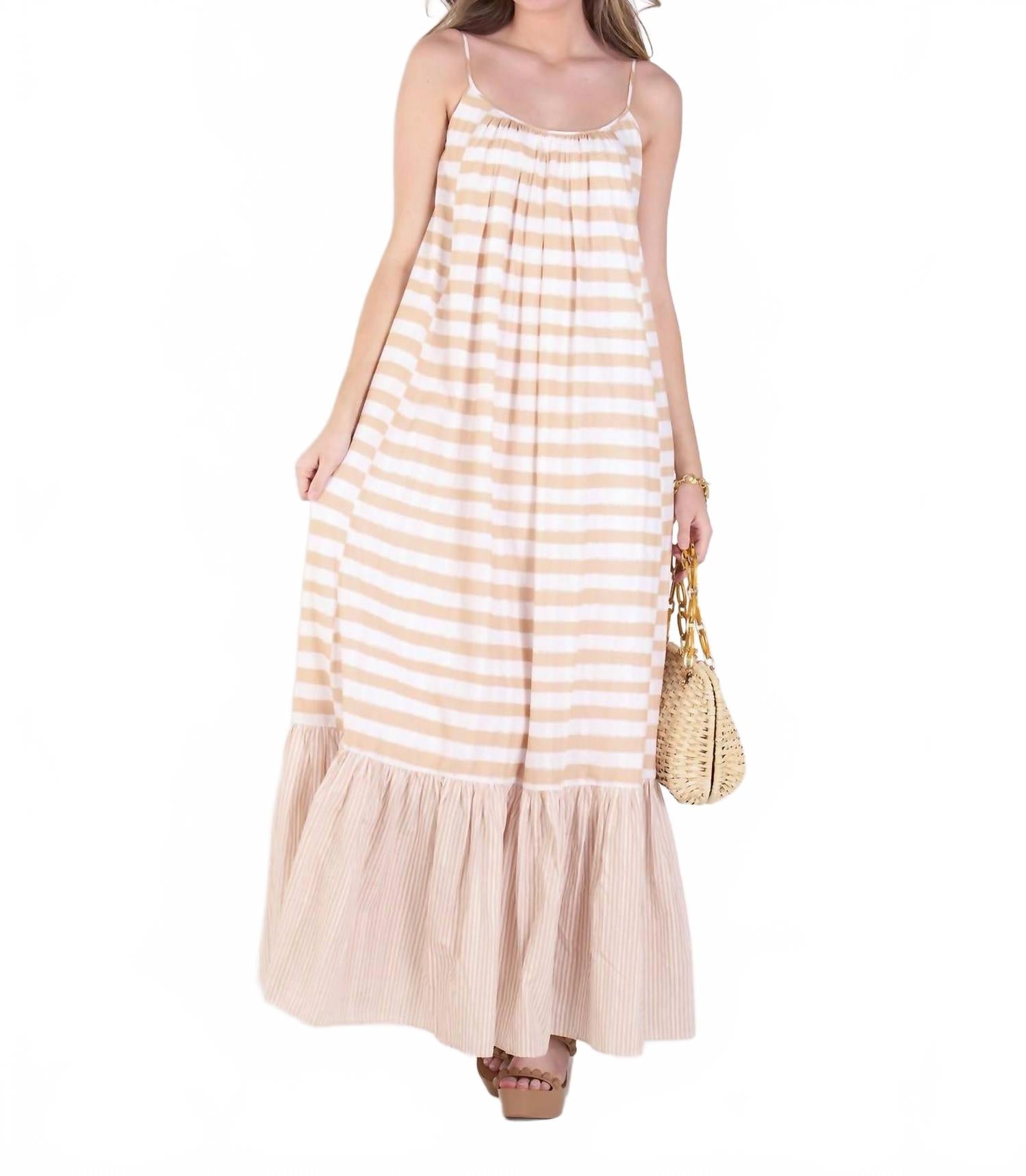 Сьюзанна Макси-платье в песочную полоску Emily McCarthy, Sand Stripe
Сьюзанна Макси-платье в песочную полоску Emily McCarthy, Sand Stripe