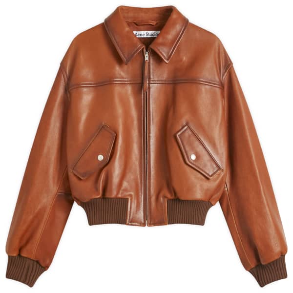 Кожаная куртка-бомбер Loroma Acne Studios, коричневый
Кожаная куртка-бомбер Loroma Acne Studios, коричневый