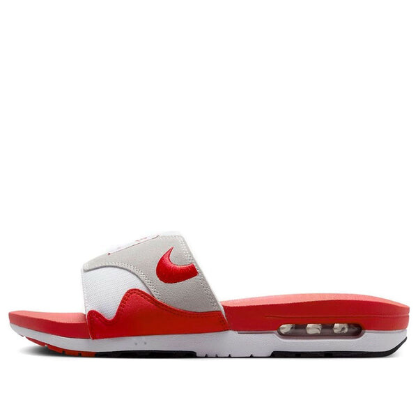 Тапочки air max 1 slide 'white university red' Nike, белый
Тапочки air max 1 slide 'white university red' Nike, белый
