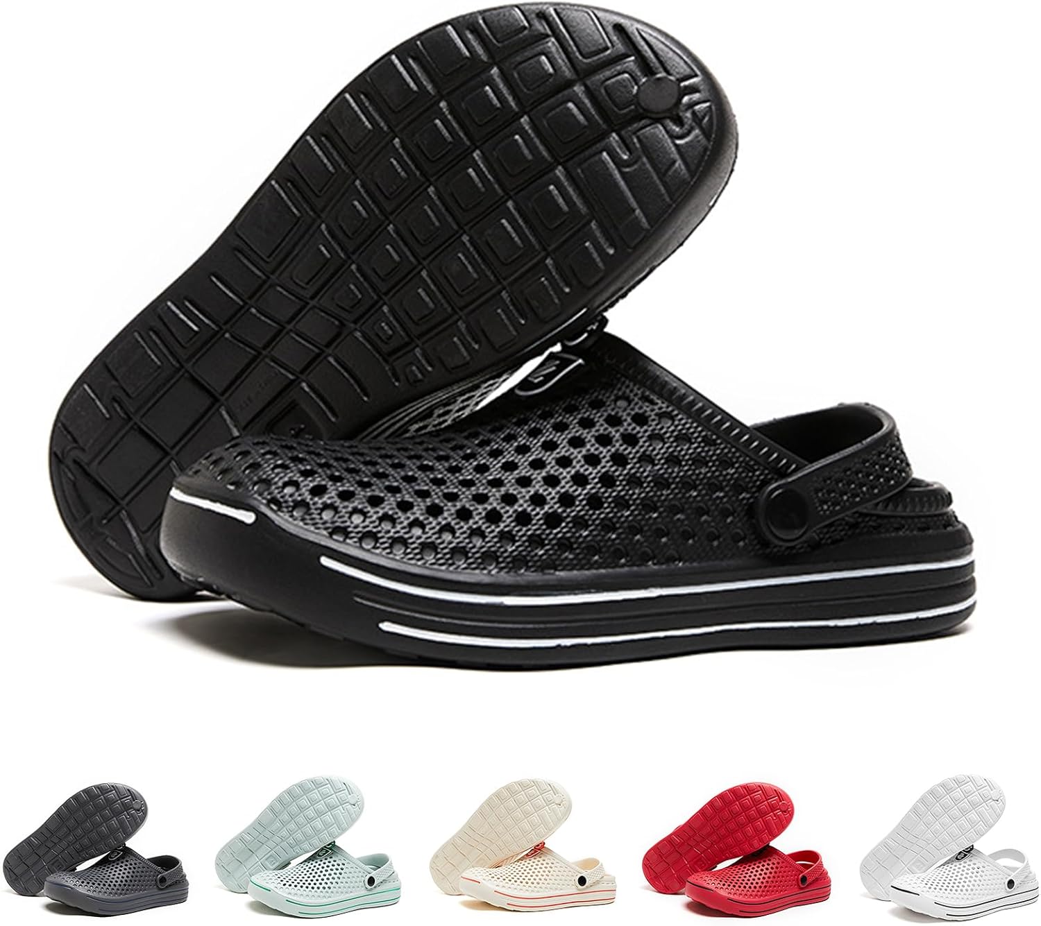 Мужские модные сабо больших размеров, нескользящие сандалии с закрытым носком, ударопрочные прогулочные туфли с мягкой подошвой, дышащая обувь для сада и улицы, пляжные сандалии Gezolligheid, черный
Мужские модные сабо больших размеров, нескользящие сандалии с закрытым носком, ударопрочные прогулочные туфли с мягкой подошвой, дышащая обувь для сада и улицы, пляжные сандалии Gezolligheid, черный