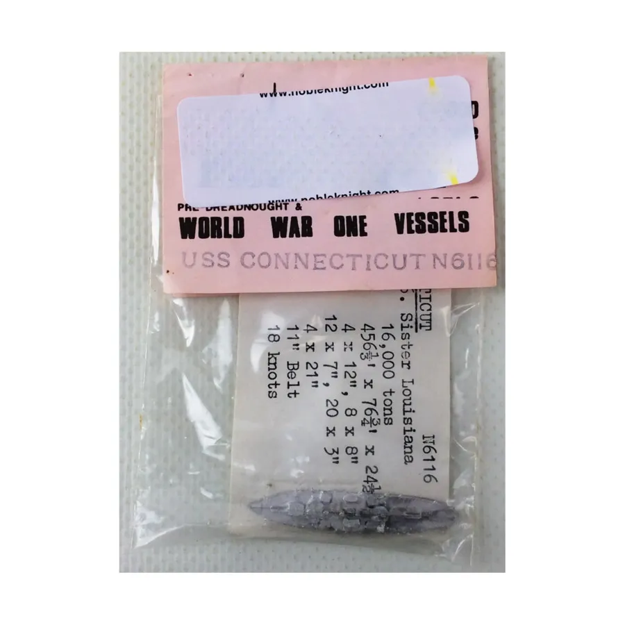 Военный корабль США Коннектикут, Pre-Dreadnought and World War I Naval Miniatures (1:3000) (NavWar)
Военный корабль США Коннектикут, Pre-Dreadnought and World War I Naval Miniatures (1:3000) (NavWar)